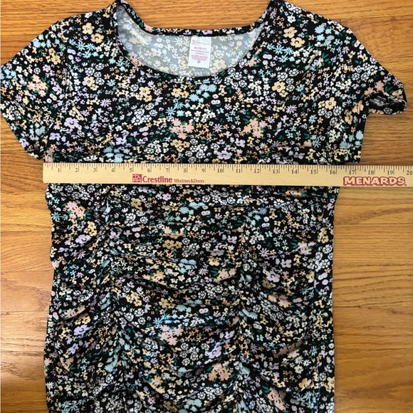 No Boundaries Dress Women’s Juniors XL (15-17) Floral Print Above Knee Ruched - Picture 4 of 5